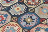 Art kilim style flat woven woollen durrie rug