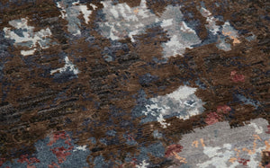 Modern Style Hand Knotted Wool Viscose Carpet