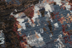 Modern Style Hand Knotted Wool Viscose Carpet