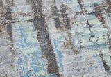 Modern Style Hand Knotted Wool Viscose Carpet