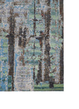 Modern Style Hand Knotted Wool Viscose Carpet
