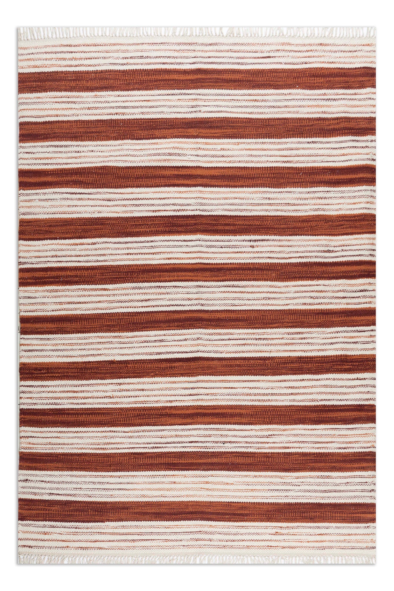 Wool Stripes Flat Woven Durrie Rugs
