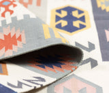 Art kilim style flat woven cotton durrie rug