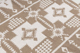 Velora comfort geometrical design cotton camel rug