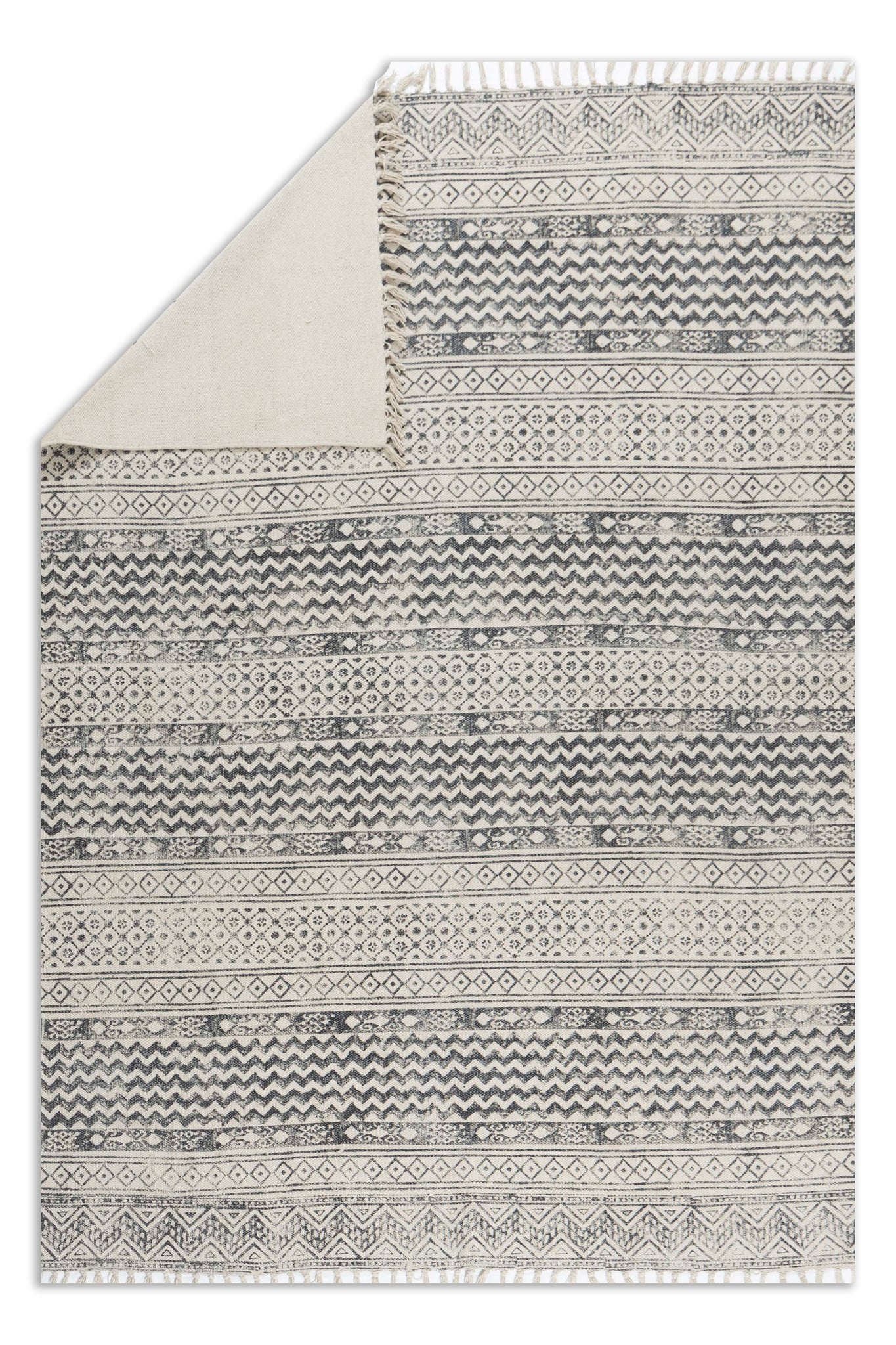 Cotton Hand Block Printed Durrie Rugs