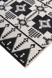Velora comfort geometrical design cotton black & white rug