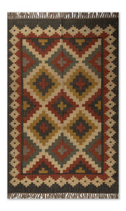 Kilim Style Hand Woven Jute Rug