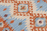 Geometrical Flat Woven Kilim Style Wool Rug