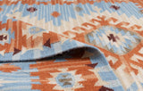 Geometrical Flat Woven Kilim Style Wool Rug
