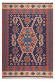 Art kilim style flat woven cotton durrie rug