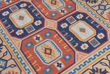 Art kilim style flat woven cotton durrie rug
