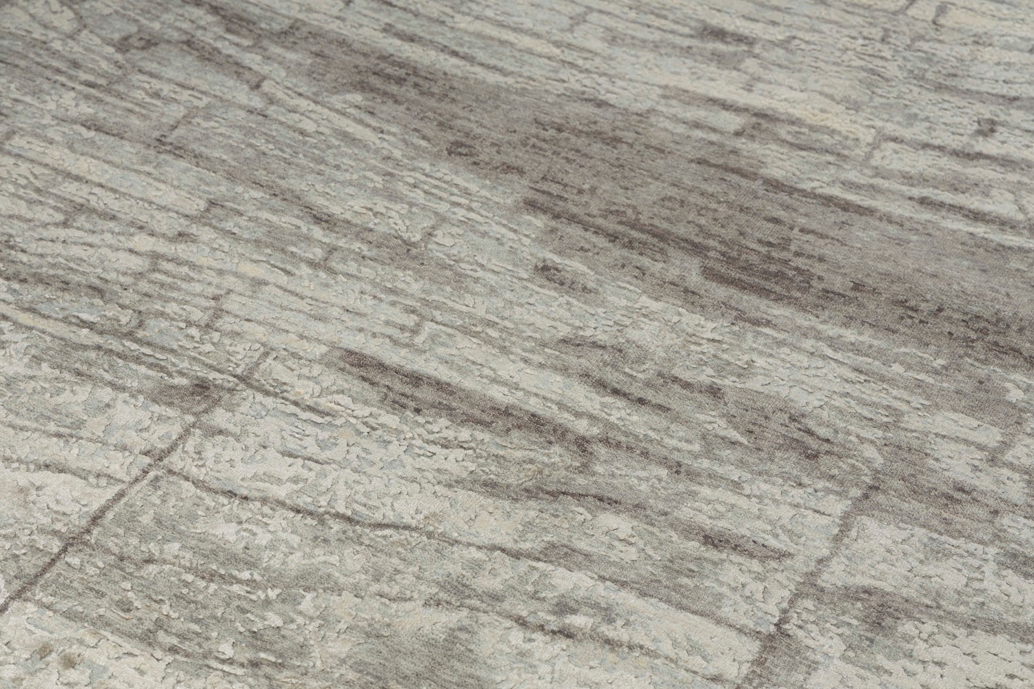 Modern Style Hand Knotted Wool Viscose Carpet