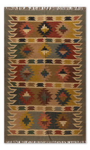 Kilim Style Hand Woven Jute Rug