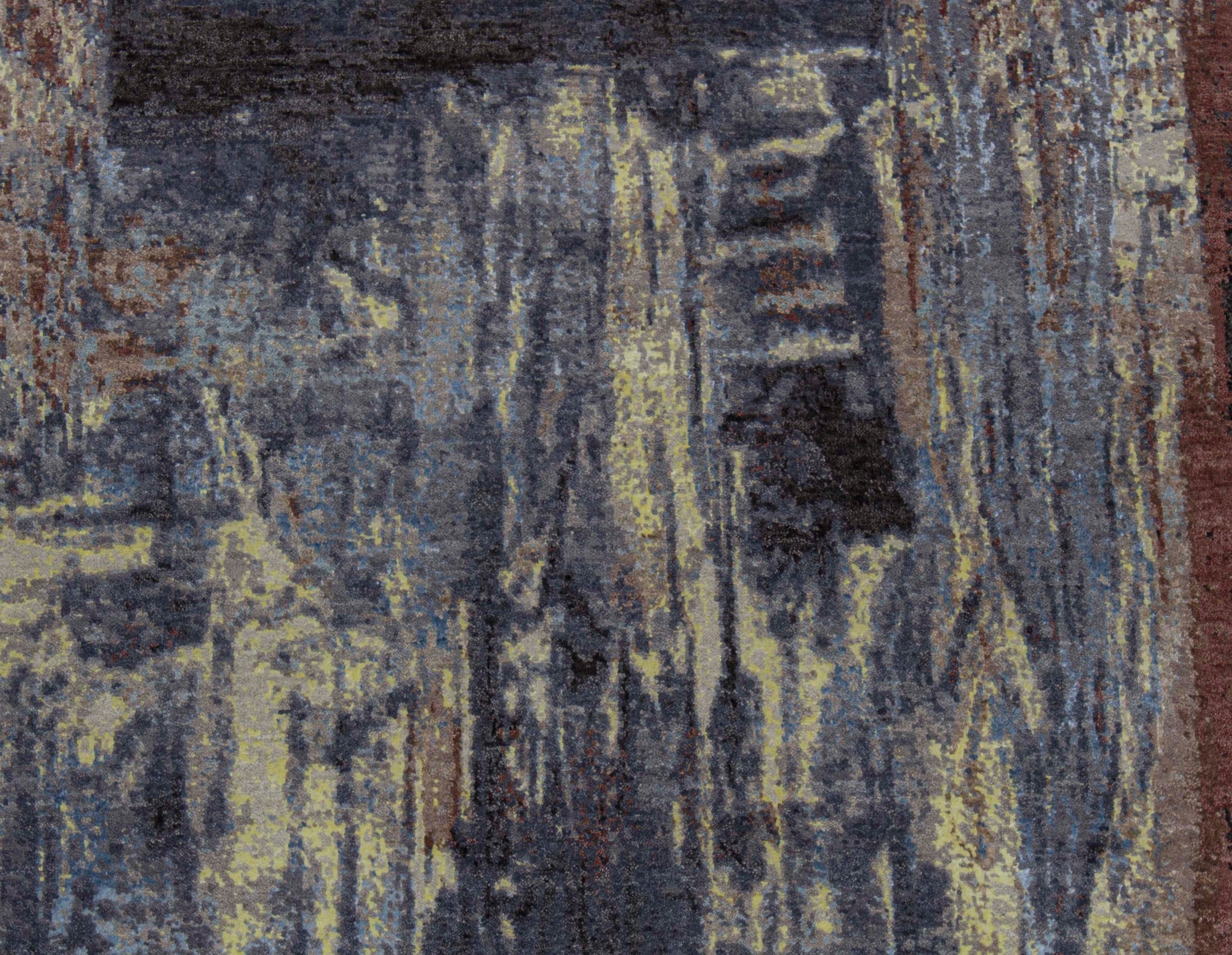 Modern Style Hand Knotted Wool Viscose Carpet