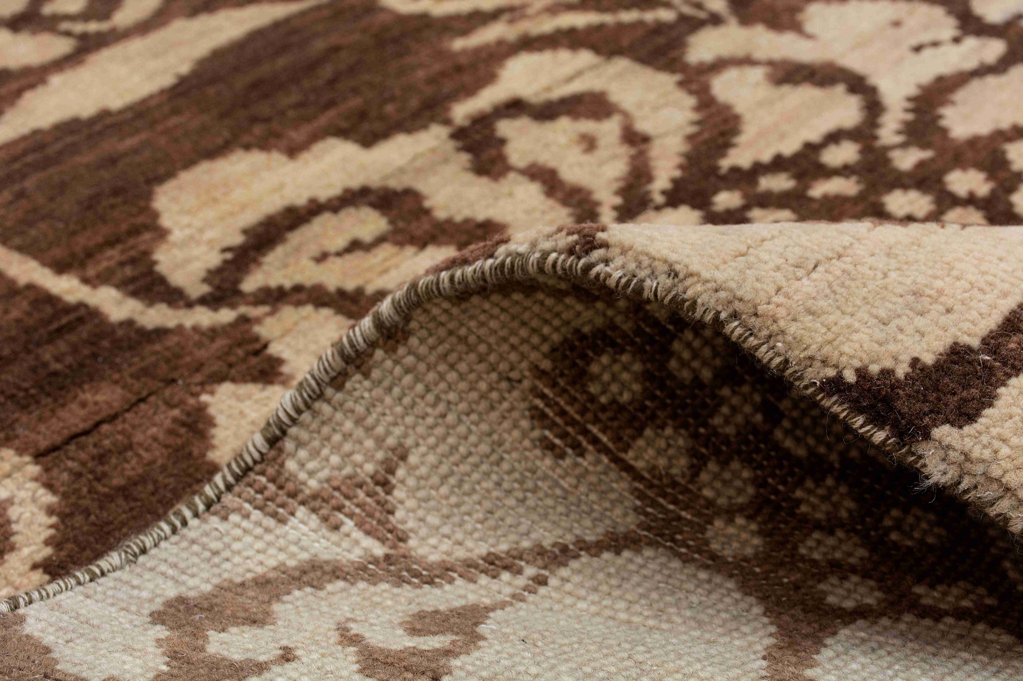 Floral Luxe: Warm Elegance in Every Knot HandKnotted In Wool Carpet