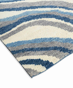 Elementry Geometrical Wool Hand Knotted Carpet