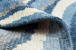 Elementry Geometrical Wool Hand Knotted Carpet