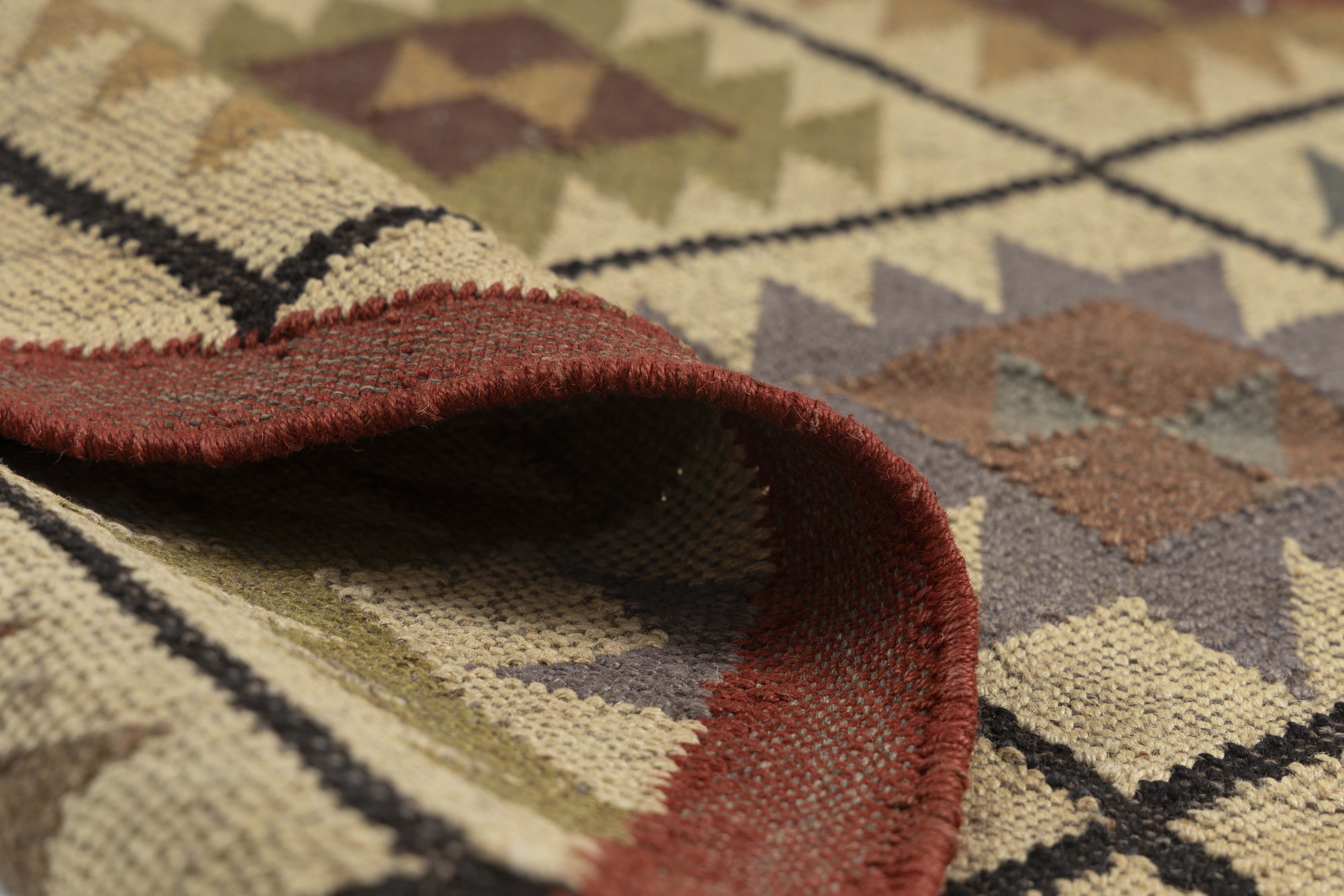 Kilim Style Hand Woven Jute Rug