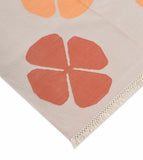 Mid Century style flat woven cotton durrie rug