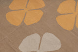 Mid Century style flat woven cotton durrie rug