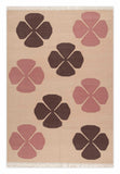 Mid Century style flat woven cotton durrie rug