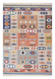 Art kilim style flat woven cotton durrie rug
