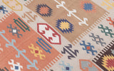 Art kilim style flat woven cotton durrie rug