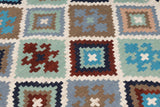 Art kilim style flat woven woollen durrie rug