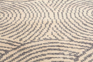 Elementry Geometrical Wool Hand Knotted Carpet