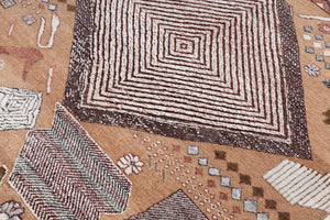 Modern Style Hand Knotted Wool Viscose Carpet
