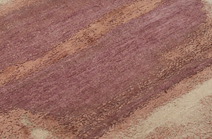 Modern Style Hand Knotted Wool Viscose Carpet