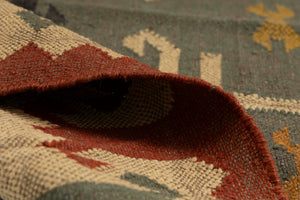 Kilim Style Hand Woven Jute Rug