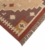 Kilim Style Hand Woven Jute Rug