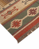 Kilim Style Hand Woven Jute Rug
