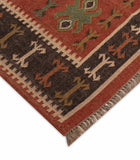 Kilim Style Hand Woven Jute Rug