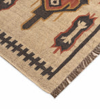 Kilim Style Hand Woven Jute Rug
