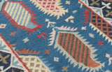 Art kilim style flat woven woollen durrie rug