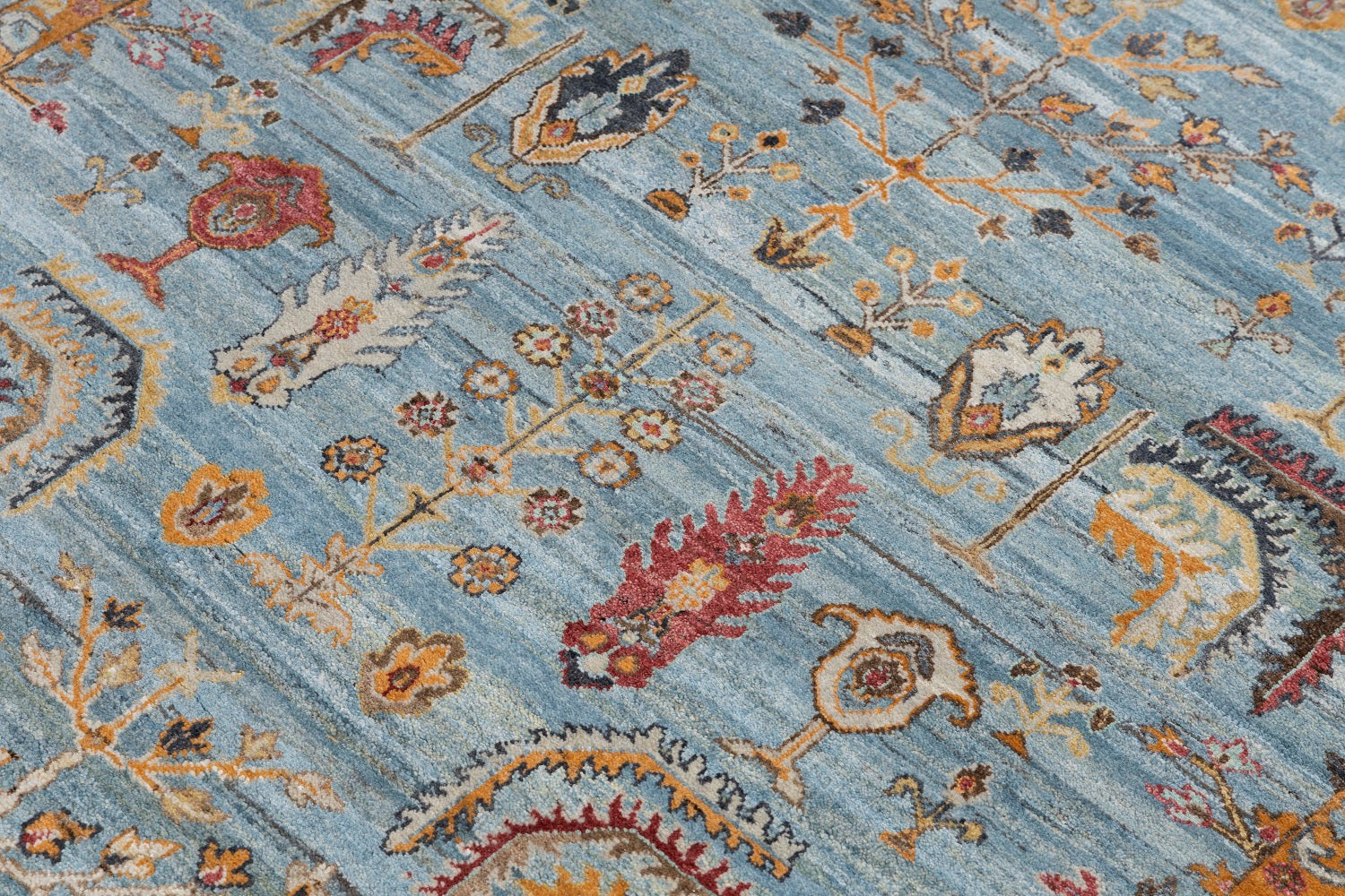 Peshawar Transitional Afghan Woollen Hand Knotted Carpet