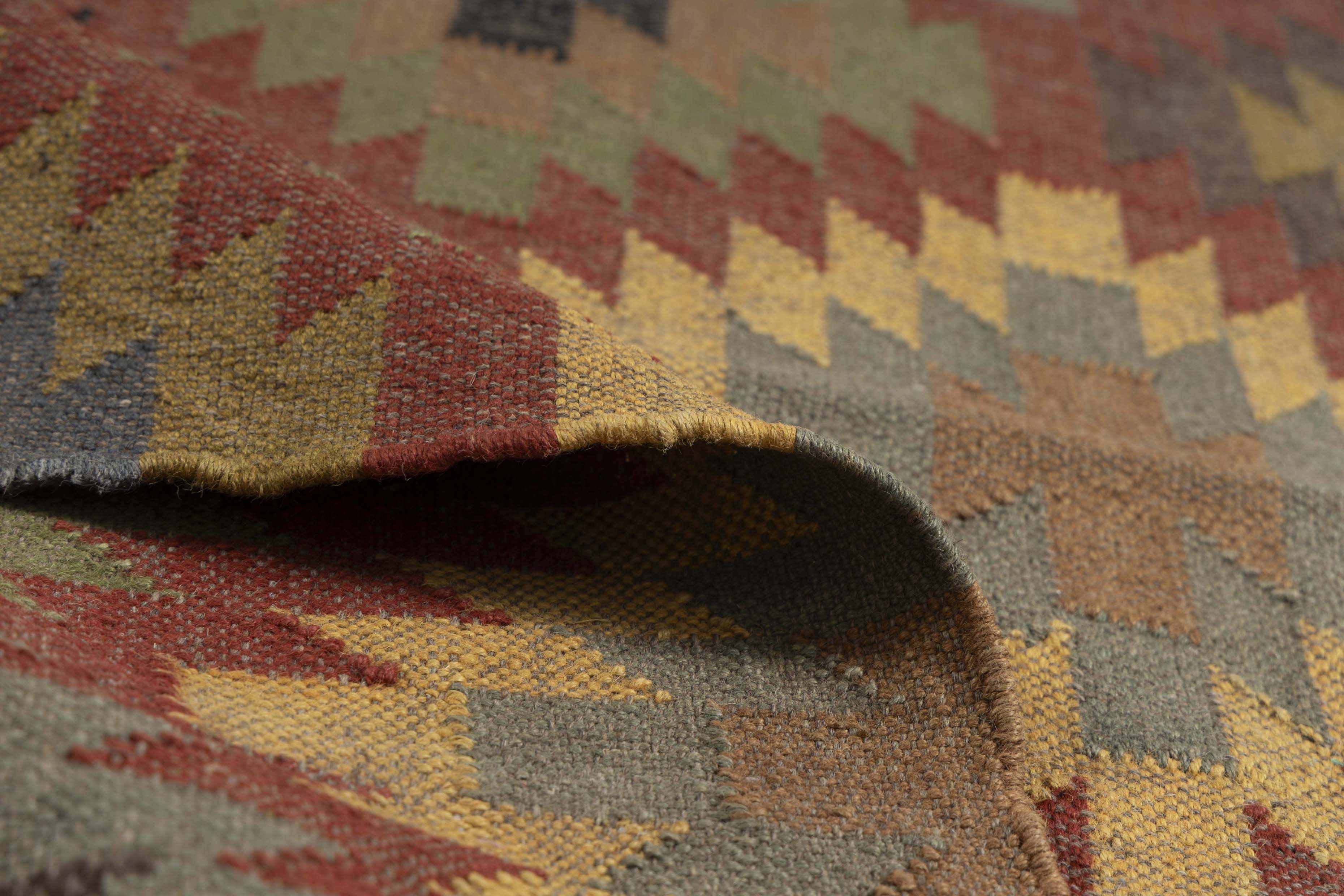 Kilim Style Hand Woven Jute Rug