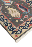 Art kilim style flat woven woollen durrie rug