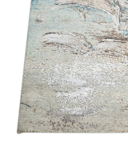 Modern Style Hand Knotted Wool Viscose Carpet