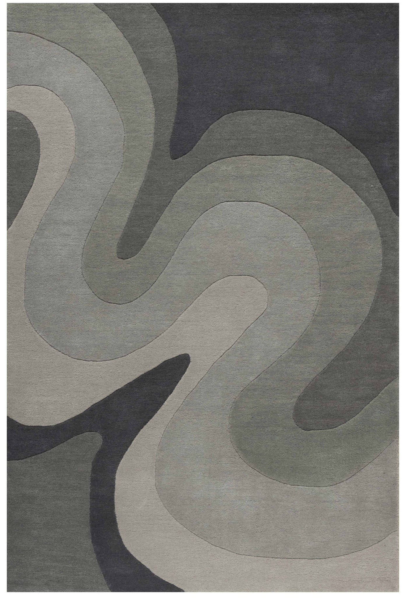 Hand Tufted Wool & Bamboo Silk Carpet