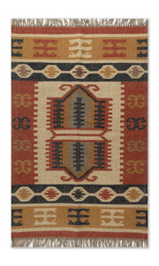 Kilim Style Hand Woven Jute Rug