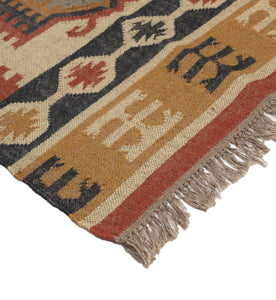 Kilim Style Hand Woven Jute Rug