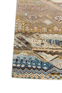 Modern Style Hand Knotted Wool Viscose Carpet