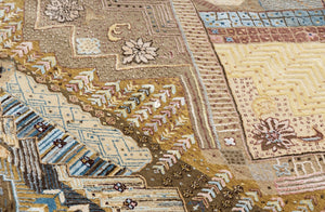 Modern Style Hand Knotted Wool Viscose Carpet