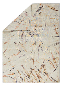 Modern Style Hand Knotted Wool Viscose Carpet