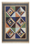 Art Kilim Style Flat woven Cotton Rug