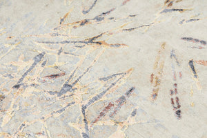 Modern Style Hand Knotted Wool Viscose Carpet