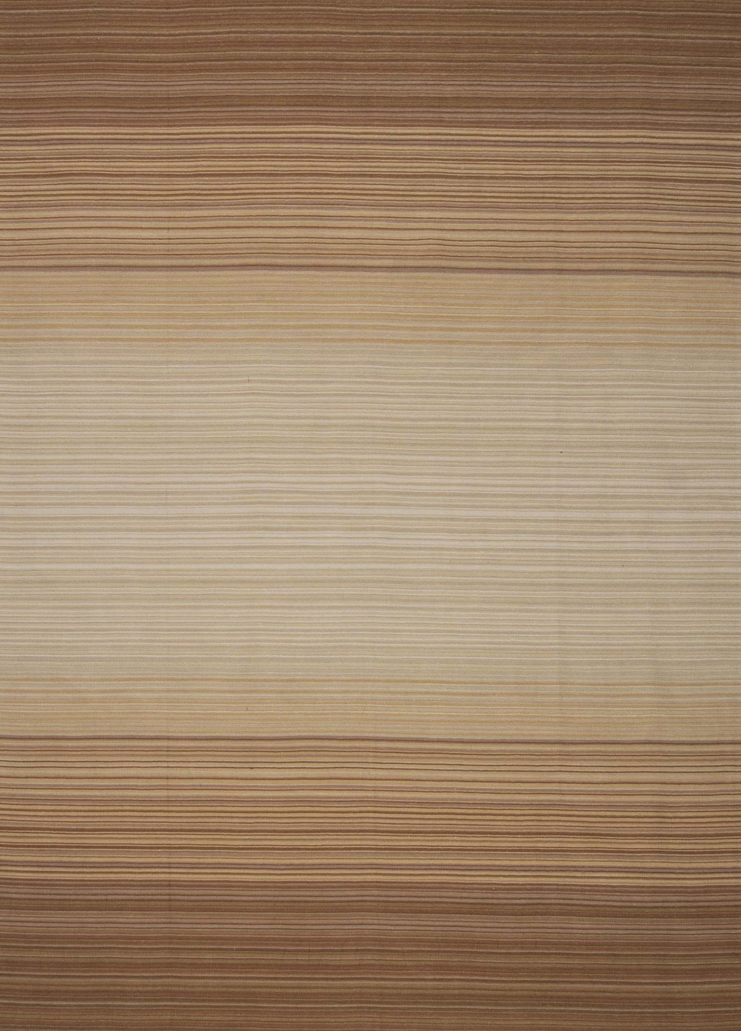 Beige Narrow Striped Bamboo Silk Rug